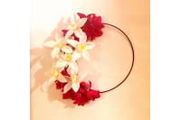 Couronne orchidées vanille et bougainvilliers