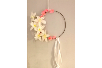 Couronne orchidées vanille et cerisier japonais
