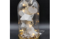 Cloche en verre "Renard des neiges"