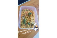 Bérkoukes aux boulettes de viande et olives