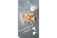 Penne à la carbonara et parmigiano 