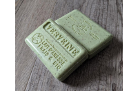 Savon de Marseille au lait d'ânesse frais et Bio et Verveine broyée Exfoliant 100g
