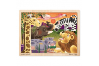 Puzzle en bois des plaines africaines 24 pièces